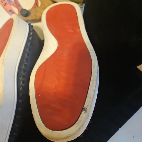 Christian La Boutin Black Studded Slip-On's - Picture 8 of 12